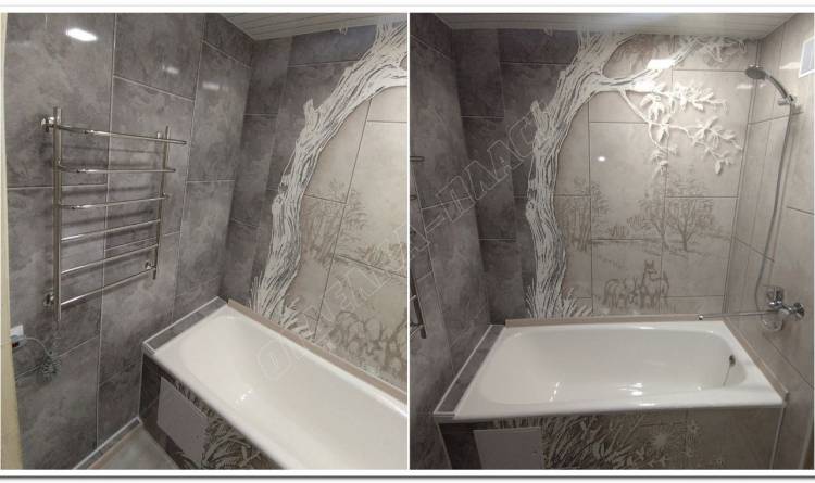 Дизайн ванной комнаты: 1,7х1,7м. с панелями ПВХ